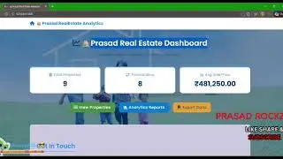 Real Estate Analytics Dashboard Using Python & Flask  Full Project Demo 🔥 #realestate #pythonproject