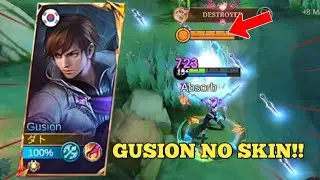 GUSION NO SKIN IN RANKED!! | CAN CARRY THE GAME?? #mlbb #gusion 