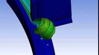 Ansys Workbench explicit dynamics cutting of convex AlSi 1045 workpiece example 14