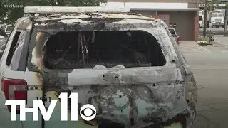 4 arrested in connection to fire bombing of Arkansas law enforcement vehicles