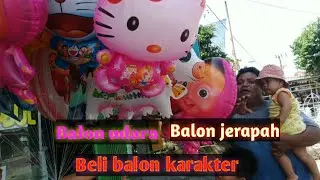 Beli balon karakter jerapah | ada banyak balon karakter sapi, spiderman, doraemon, marsha,bis tayo