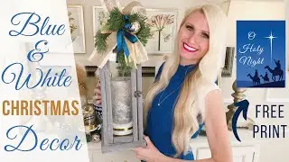BLUE & WHITE CHRISTMAS DECOR ~ 3 HIGH END DIY Holiday Decor Ideas!