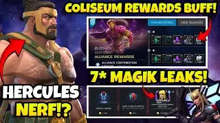 HERCULES NERF CONFIRMED?! 😱 7★ MAGIK LEAKS + AQ COLISEUM REWARDS BUFF? | MCOC