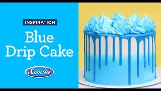 Blue Drip Cake