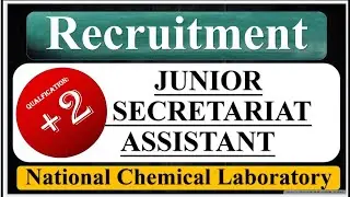 National Chemical Laboratory Recruitment Notification :