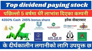 पछिल्लो 5 बर्षमा उच्च लाभांश दिएका कम्पनी/ Top dividend paying stock/ every sector/ shree tech Nepal