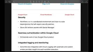 Features of Cloud Workflows