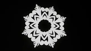DIY How to Make a Paper Snowflake | Cutting a Christmas Window Decoration (1633)