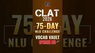 Vocab Vault | 75- Day NLU Challenge |Drishti CUET & CLAT #clat2026  #english  #mcq