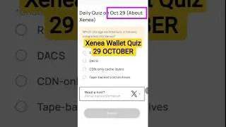 29 October Xenea Wallet Quiz Answer | Xenea wallet daily Quiz Answer Today | Xenea Wallet Quiz