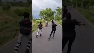 Crazy skating on road 😃 || #roadskating #tranding #skating #speedskating #100ksubscribers #skater