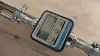 Esecuzione prova di trazione a 5 KN su linea vita flessibile UNI EN 11578 tipo C