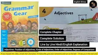 Adjectives Class 8 Cambridge English Grammar Gear l Position, Kinds, Order, Degree of Adjectives
