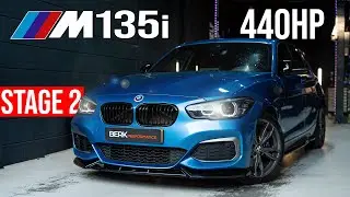 440 л.с. и 610 Нм тюнинга BMW M135i F20 Stage 2 | Разгон от 0 до 100 миль в час, звук и динамометр