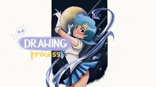 ✏️Drawing a Sailor Mercury | Procreate Shorts
