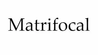 How to Pronounce Matrifocal