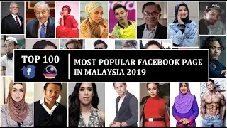 TOP 100 Most Popular People  Facebook Pages in Malaysia 2019