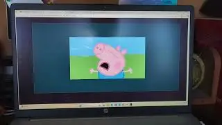 George Pig's reaction at being a vulnerable target