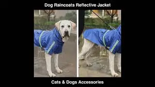 Dog Raincoat Reflective Jacket Waterproof Fashion Outdoor Breathable | Cats & Dogs Accessories