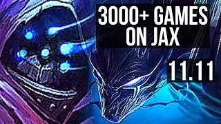 JAX vs NOCTURNE (TOP) (DEFEAT) | 8.8M mastery, 3000+ games, 7/3/8 | KR Diamond | v11.11