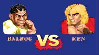 Balrog Vs Ken Street Fighter ll Hardest Battle Match (Street fighter lovers)