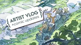 Chatty artist vlog | Comic updates, quick tulip painting, June garden updates