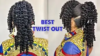 Extremely defined twist out on type 4 hair.