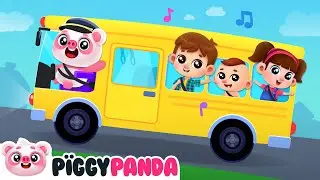 Wheels On The Bus | Children Rhymes | Piggy Panda World for Kids & Toddlers