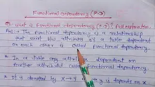 What is functional dependency (FD)? | Types of FD in DBMS