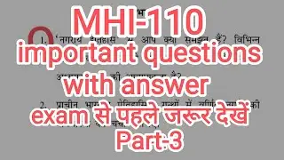 MHI-110 important questions with answer #important