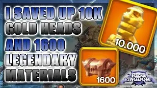I saved up 10,000 gold heads and 1,600 legendary materials in Rise of Kingdoms&hellip;