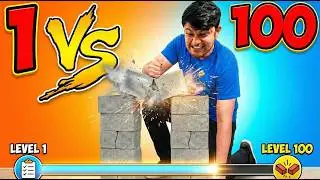 Risky-Braking! Can Anyone Break A Brick With Bare Hands? | Level 1 To 100