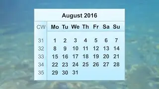 August 2016 Calendar