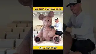 Omg Chocolate 🍫 Teddy bear 🧸। Making chocolate teddy bear. #shorts #chocolatier #flyingrider #art