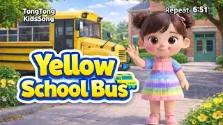 Yellow School Bus Song 🚌| Fun Educational Song for Kids | School Bus Safety Music | tongtongkidssong