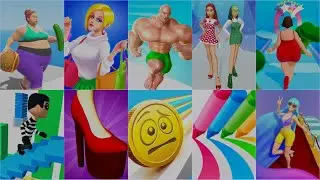 10 Best 3D Games 🎯 Fat 2 Fit 🎯 Muscle run 🎯 Shoes Race 🎯 Body Race & More 🎯 Android iOS Gameplay