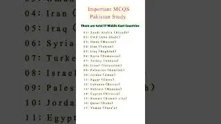 Middle east Countries name | Middle East Countries list #capital #countries #middleeastcountries