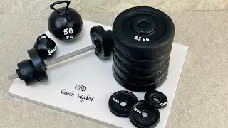 كيفية عمل كيكة على شكل مجسم من مجسمات الرياضية 🏋️GYM