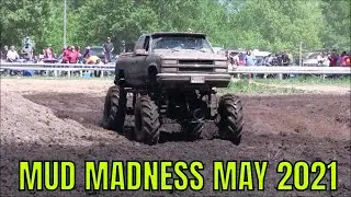 Tan Chevy Mega Truck Digs Deep At Mud Madness -- May 2021