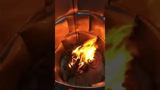 First fire up 44 gallon burn barrel