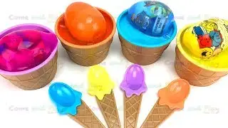 More Gooey Fun with Cups and Spoons Slime Surprise Toys