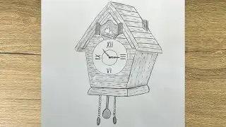 How to Draw a Cuckoo Clock || Drawing Tutorial || Easy Pencil Drawing