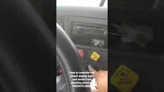 как отключить красную контрольную лампу двигателя на Freightliner