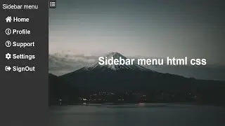 sidebar menu html css