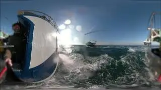 Pêche coquille Saint Jacques à bord du Bel Horizon (360°)