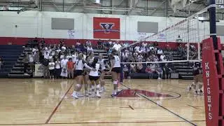 9.10.19  Trinity Catholic Volleyball (wins) vs Vanguard (set #4 clip 4)