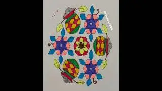 17*9 Dots 🌺Flower Rangoli🌺Big Diwali Kolam🌺Simple Friday Kolam🌺Sankranthi Muggulu🌺Chukkala Muggulu🌺