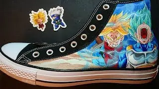 How to Paint Custom Dragonball Shoes | Trunks And Vegeta