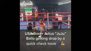 Julius &ldquo;JuJu&rdquo; Ballo getting knockdown in sparring