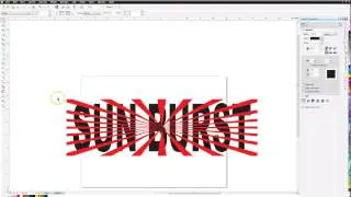 How to create a Sun Burst effect on text in Corel Draw